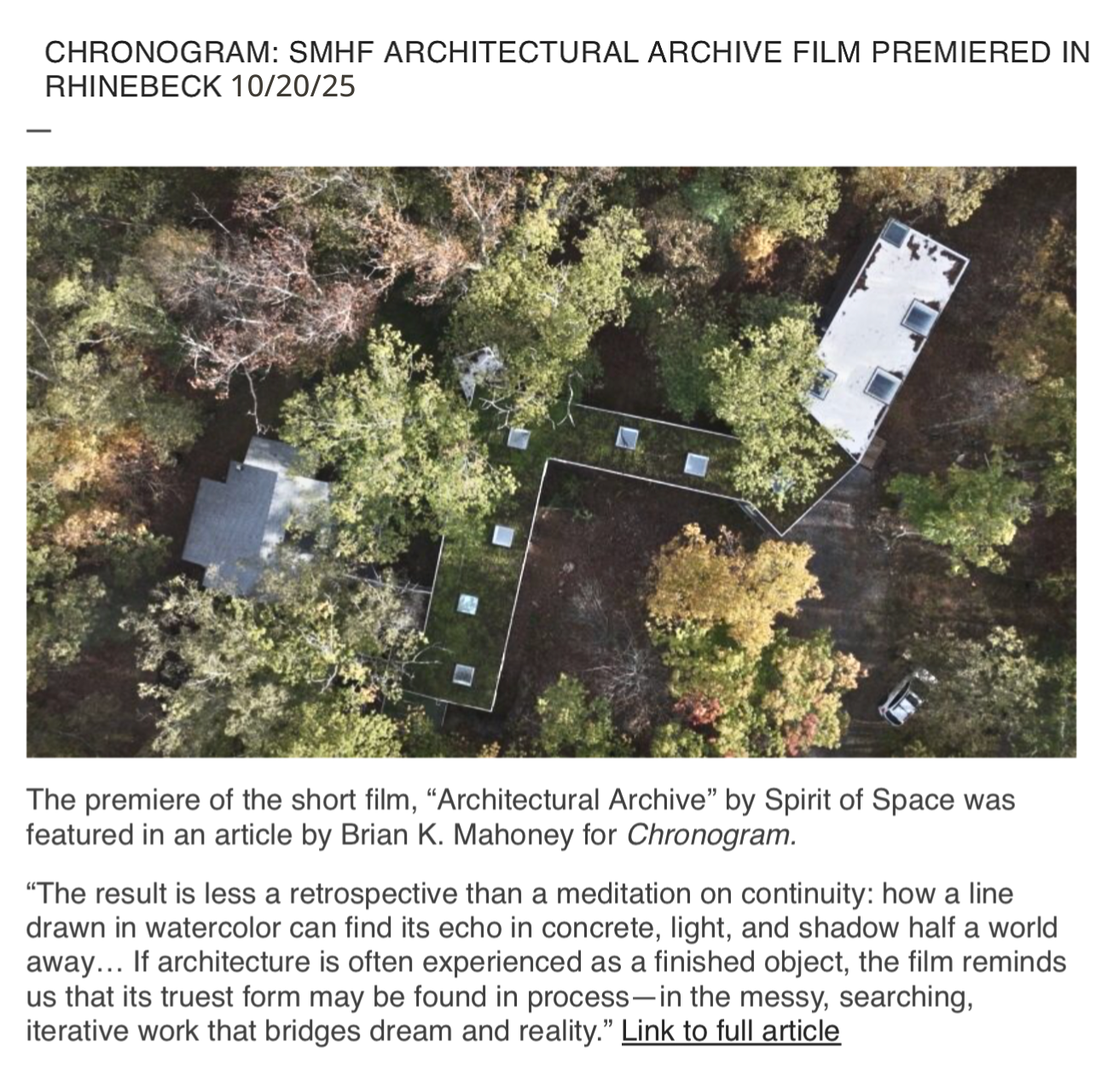 Architectural Archive: New Film by Spirit of Space